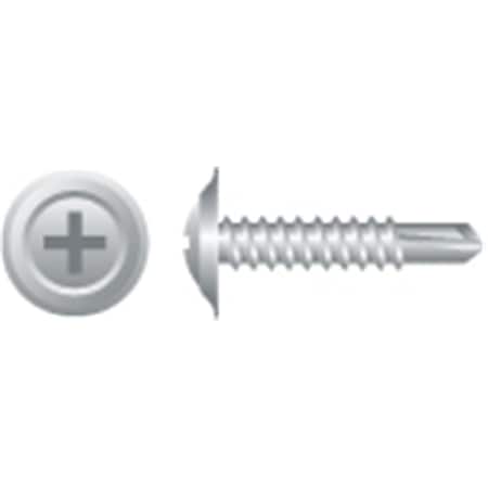 8-18 X 1 In. Phillips No. 6 Oval Head Sems Screws Zinc Plated With Finishing Washer, 6PK